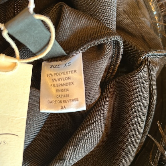 Ostrich feather strapless, body con jumpsuit NWT - Picture 4 of 4